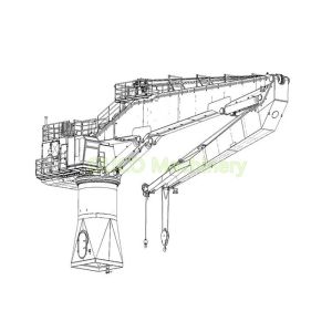 Knuckle Boom Electric Hydraulic Crane 100T 10M 360° Continuous Rotation