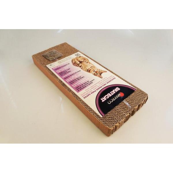 Rectangular Flat Modern Cat Scratchers Double - Sided Thick Cardboard For Playing