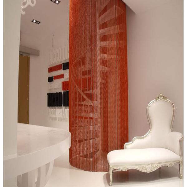 2.0mm Wire diameter Red Color Aluminum Chain Metal Curtains for Hotel decoration