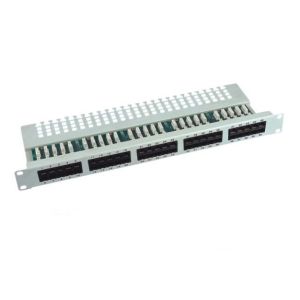 China 25 / 50 Port Voice Patch Panel 6P4C 110 IDC / Krone IDC With CAT 3 Modules on sale