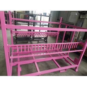 Metal Fabrication Steel Cage Pallet Powder Coated Storage And Logistic Use