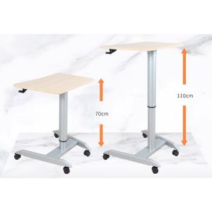 Wooden Standing Table Pneumatic Height Adjustable for Luxurious and Functional