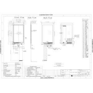 720x1280 Industrial TFT LCD 5 Inch MIPI Interface 40PIN 400cd/m2