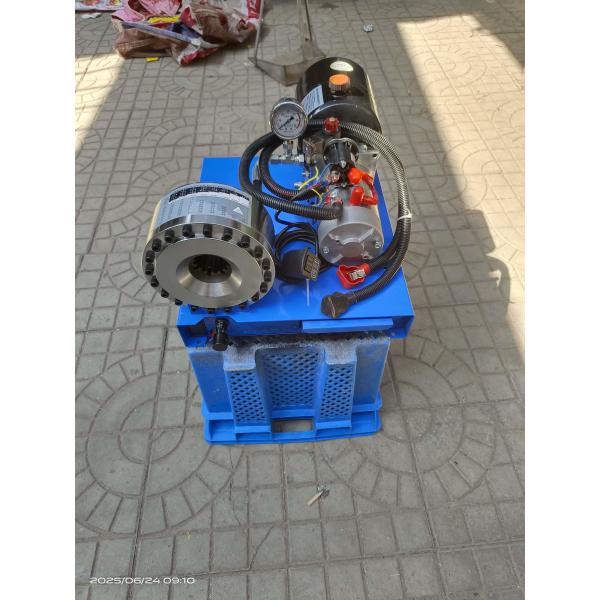 12v 24v Automatic Hose Crimping Machine Battery Drive 1" Hydraulic Hose Crimper From 6 To 25mm With 7 Dies For Car Loading