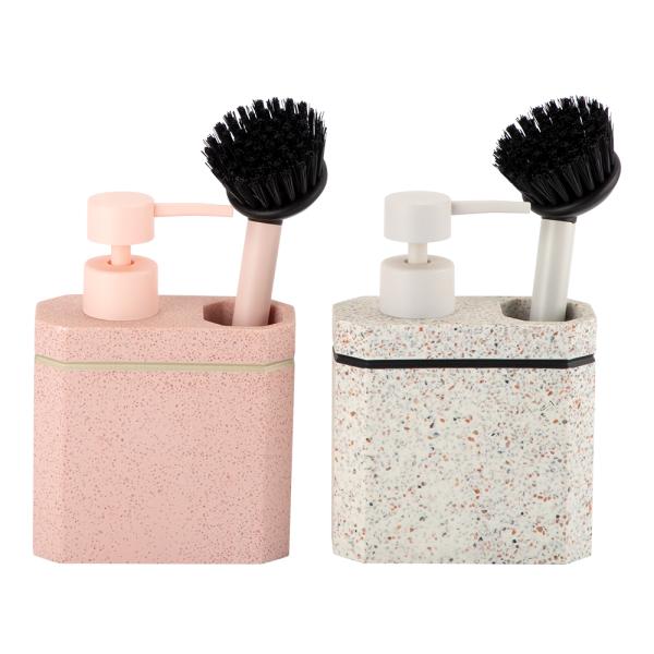 2N1 Kitchen Terrazzo Soap Dispenser Matched Color ABS Pump Head Kitchen Caddy Kitchen Sink Organizer Utensil Caddy