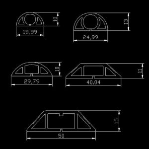 Brown Architecture PE Profile Customization PVC Cable Trunking Plastic Profiles