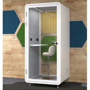 Easy Assemble Office Phone Booth Customizable Soundproof Office Booth 105*100