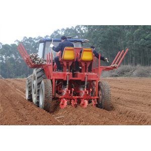 Ridging Type 0.8ha/h 2 Rows Cassava Planter Machine Chop Length 19cm