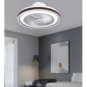 42 Bladeless Ceiling Fan With Light Flush Mount Chandelier Fan