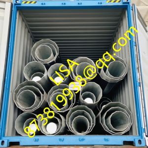 69KV 110FT Polygonal Galvanized Steel Transmission Pole with 4 Segments