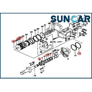 Wholesale 150-81-05010 Tilt Cylinder Service Kit 1508105010 Seal Repair Kit For D80A-12 D85A-12 Komatsu from china suppliers