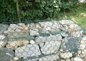 China Hexagonal Rock Basket Retaining Wall , Hot Dipped Galvanized Gabion Wall Construction on sale