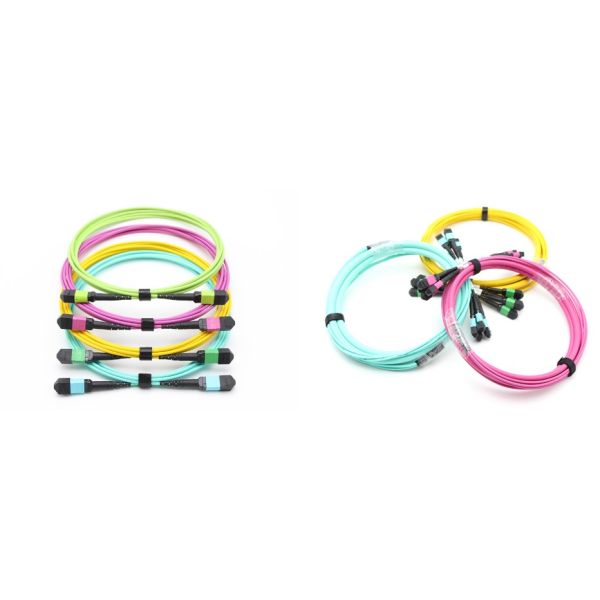 OM4 MPO Trunk Patch Cord High Density Fiber Trunk Assembly for Data Center