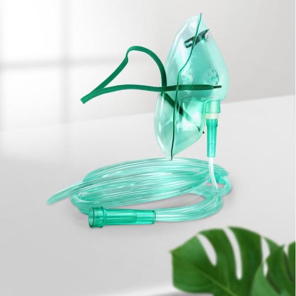 MEDICAL GRADE MATERIAL LATEX FREE OXYGEN MASK FOR CHILDREN AND ADULTS WITH