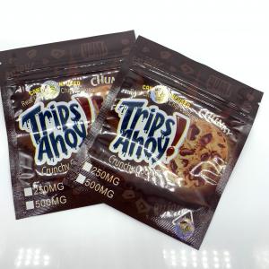 Wholesale Chocolate Chip Cookie Empty Edible Bags 500mg Zipper Stand Up Food Pouch from china suppliers