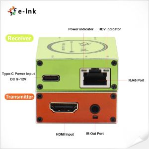 Mini HDMI Over CAT5/CAT6 Extender with IR - 165ft (50m) Uncompressed and zero