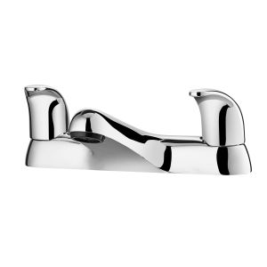 Wholesale Dual Control Bath Filler 2 Holes 2 Handle Bathtub Faucet Rustproof from china suppliers