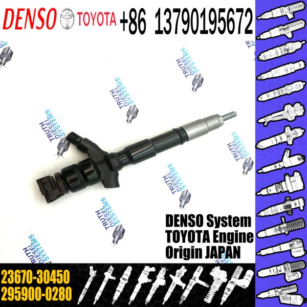 Inyector Injector 295900-0280 295900-0210 2367030450 23670-30450 for Toyota Hilux 2KD-FTV Euro V