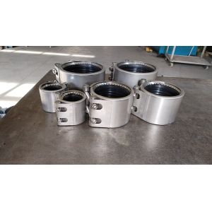 Stainless Steel 201 Fastening Material EPDM / NBR Seal Ring Grip-type Pipe Clamp