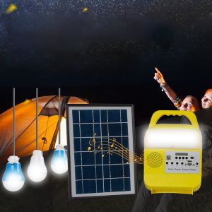 Multifunctional Touch Switch Solar Rechargeable Lamp With Solar Panel