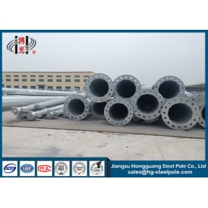 15M Hot Dip Galvanized Steel Transmission Pole Q345 Two Segments Overlap Type