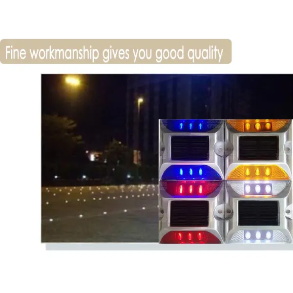 2024 Reflective Glass Beads Reflector Solar Road Stud with Cat Eyes