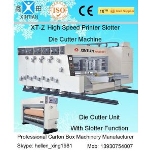 High Speed Corrugated Box Flexo Printing And Die Cutting Machine With Stacker