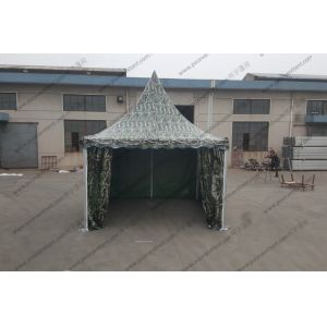 China 3x3M Aluminum Camouflage Military Army Tent With Transparent PVC Windows on sale