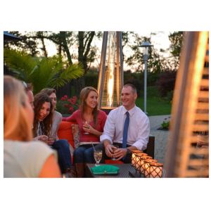 Outdoor silver 2270mm H wheel design swim pool gas real fire heaters with tilt