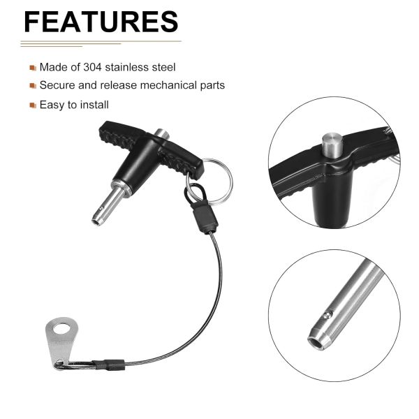T Handle Quick Release Pin with Push Button for Durable and Secure Ball Locking