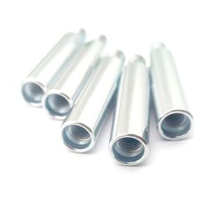 Custom CNC Machined Zinc-Plated Steel Lock Pin with Threaded End