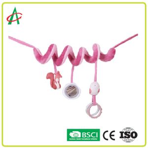 Bright Color CE / BSCI Spiral Pram Stuffed Animal Toy For Baby