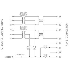 LPJ0017BANL Networking RJ45 Magnetic Jack , 8P8C 10/100Base-Tx