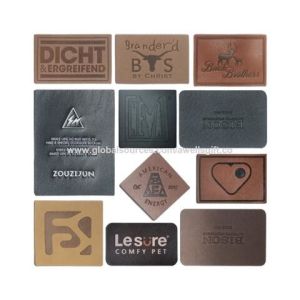 Custom Printed Clothing Leather Labels Customized Embossed Leather Patch