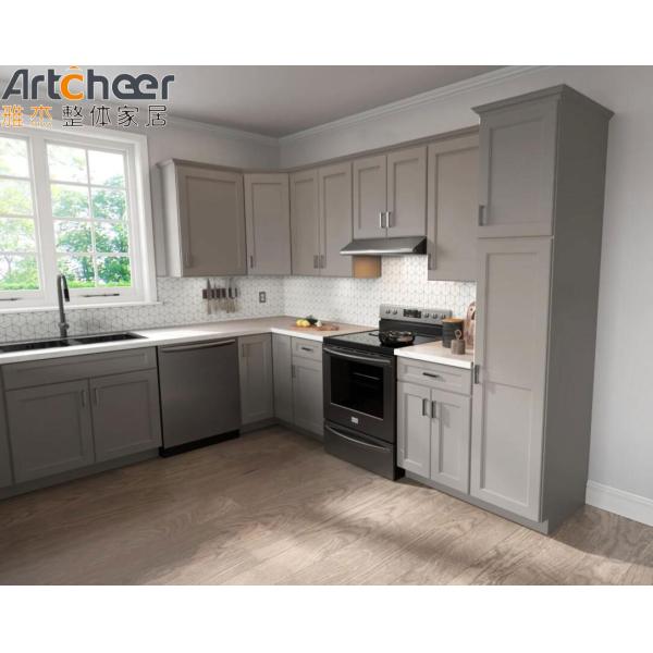 Modern Stylish Solid Wood Kitchen Cabinet with Customized Color Modular Kitchen Furniture