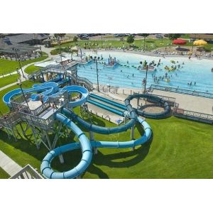 Water Game Park Play Equipment Single Fiberglass Outdoor Pool Big Spiral Slide