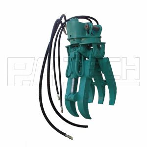 Hydraulic Excavator Rotating Log Grapple, Log Crane With Grapple With Long Using