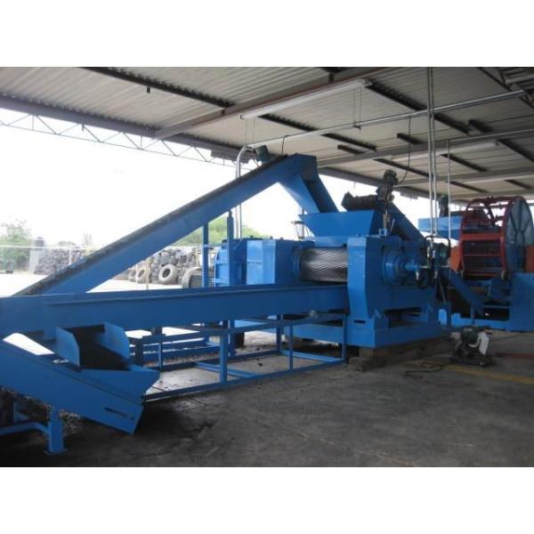 7.5Kw Rubber Tyre Shredder Machine Rubber Powder Production Line ISO CE