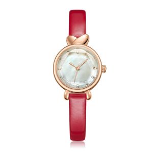 Pearl Shell 26mm Ladies Quartz Watch Small Size Thin Belt 30 Meters Waterproof