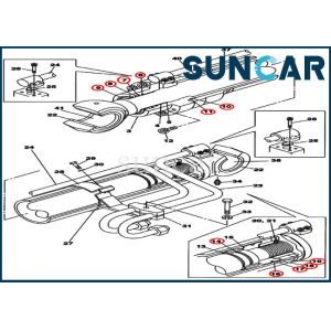 Wholesale LZ008130 Boom Cylinder Seal Kit For CX240BLR CX250C Case Heavy Equipment Parts from china suppliers