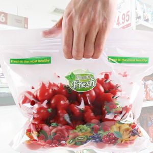 Composite 50g Vegetable Packaging Bag Transparent Storage Fridge Use