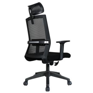 Conference Manager Mesh Chair Molded Foam T Shaped Fixed Armrest