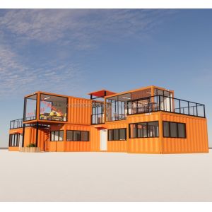 Prefab Modular 3 Bedroom House Galvanized Steel Square Tubes 20ft or 40ft Ready