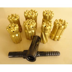 T38 T45 T51 Tungsten Carbide Drill Bits With Spherical / Ballistic Buttons