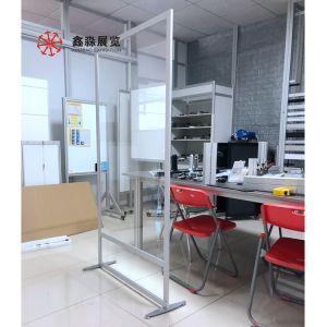 Office Aluminum Clear Acrylic Moving Partition Wall Room Dividers Partitions