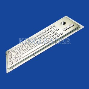 Small Dimension Stainless Steel Industrial Kiosk Keyboard With Optical Trackball