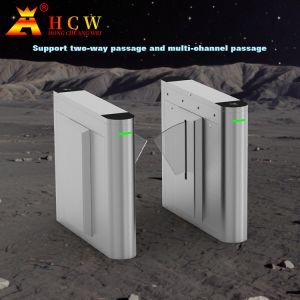 Wholesale HCW Flap Barrier Turnstile with 15mm Plexiglass Door Wings 4 Pairs Infrared Beams and ISO 9001/CE Certification for Secure Access Control from china suppliers