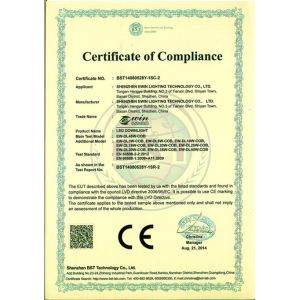 Shenzhen Ewin Lighting Technology CO., Limited Certifications