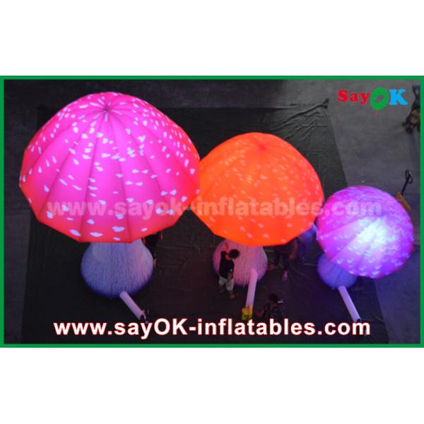 190T Nylon Red 2 - 5 M Mushroom Inflatable Led Light For Advertising / Decoration