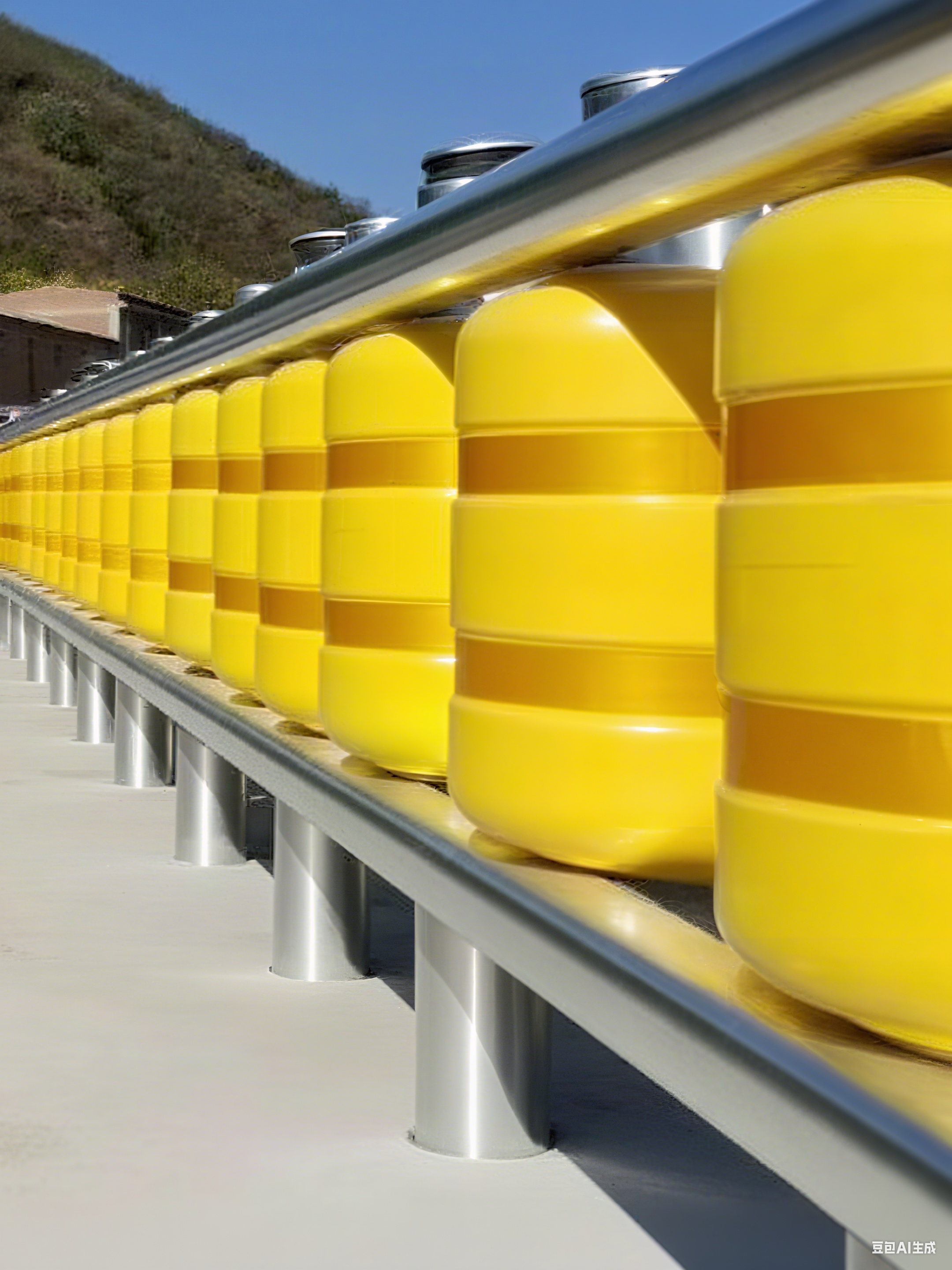 ROADSAFE Barrier High-Strength Rotating Roller Guardrail – Impact Absorbing